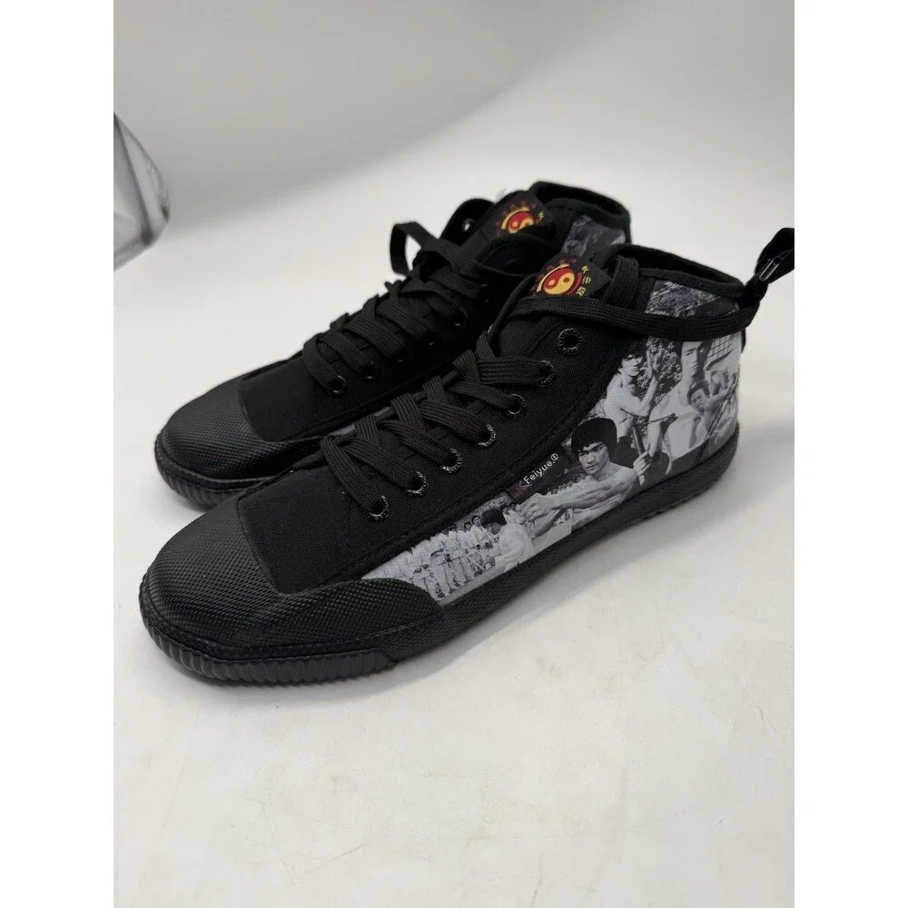 Feiyue x Bruce Lee 1920 Lo Black Martial Arts Sneakers Men 9 Women 11 FU100182M